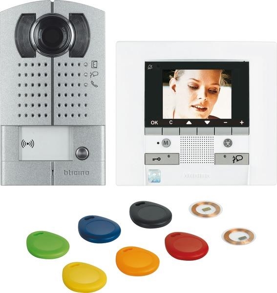 Kit vidéo + lecteur badge linea métal - polyx memory