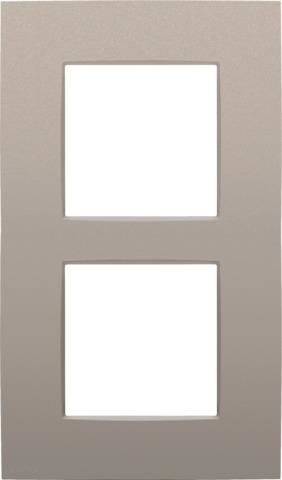 Plaque de recouvrement double, entraxe de 60mm, verticale, couleur Niko intense Bronze coated