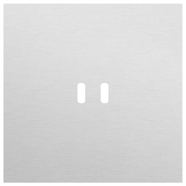 Plaque de recouvrement simple pour double chargeur USB-C Niko Rocker et Niko Toggle Alu Grey