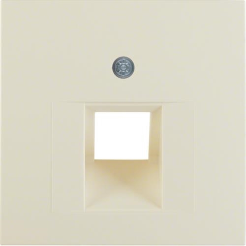 Enjoliveur pour prise informatique simple Berker S.1 / B.3 / B.7 Blanc, brillant