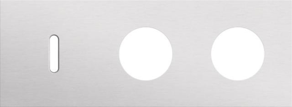 Triple cover plate, horizontal 71mm centre distance, for a single switching function and two socket