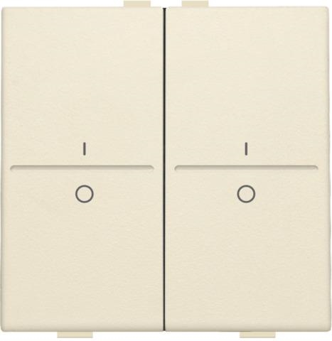 Touche double avec marquage I et 0 pour interrupteur sans fil ou bouton - poussoir 4 boutons de cde