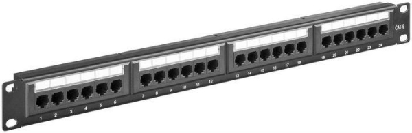 MicroConnect cat6 24-poorts 19" patchpaneel