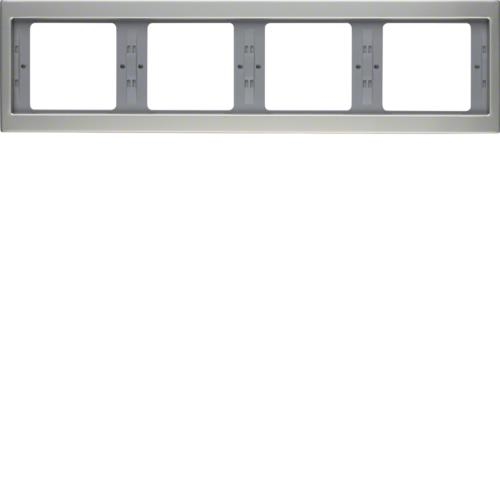 Afdekplaat 4 - voudig horizontaal Berker K.5 Inox