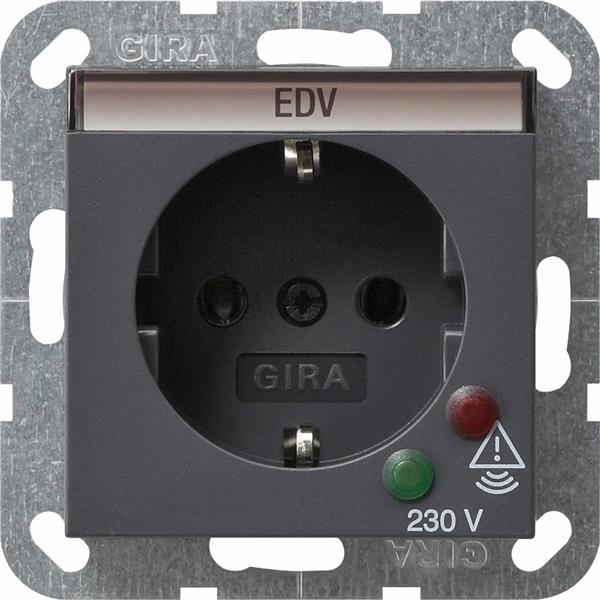 Prise Schuko protection surtension System 55 Anthracite