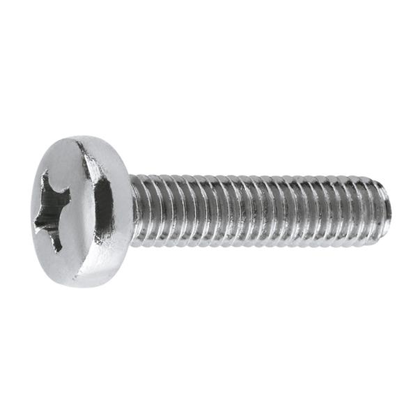 Vis métrique à tête cylindrique bombée. Empreinte PH, 4.8. Zinguée M5 x 12