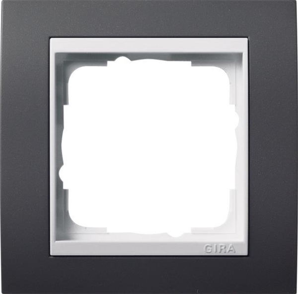 Cadre finition 1 x pour Blanc Gira Event Anthracite