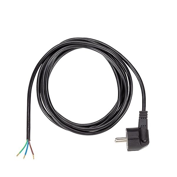 Aanzetsnoer H03VV-F 3G0.75 Zwart - 2m