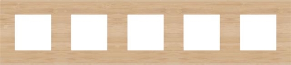 Afdekplaat vijfvoudig 71 horizontaal Bamboo