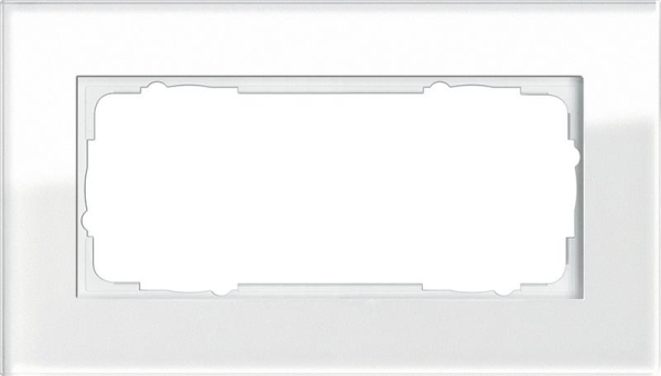 Cadre de finition double Gira Esprit verre Blanc