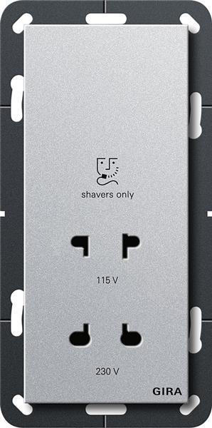 Scheercontactdoos System 55 kleur Aluminium