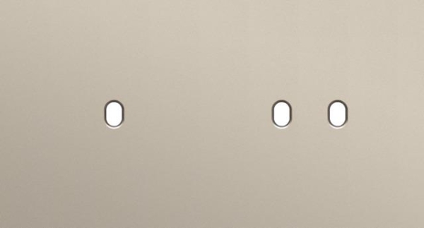 Double cover plate, horizontal 71mm centre distance, for single switching function and double switc
