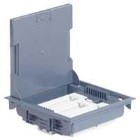 Vloerdoos 18 modules parket/ tapijt Grijs hoogte regelbaar 75 - 105mm
