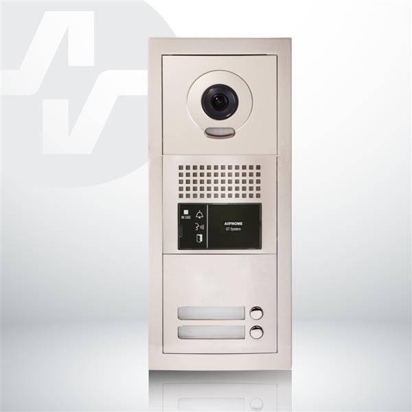 Kit vidéophonie pour 2 appartements préprogrammé - poste extérieur encastré