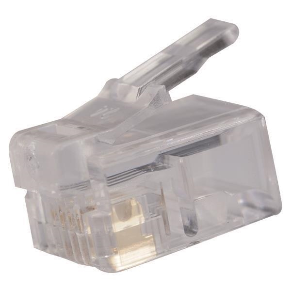 Modular telephone plug 6 / 4 RJ11 4 contacts