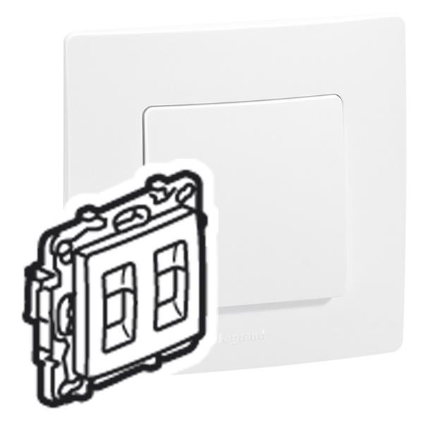 Double loudspeaker socket White