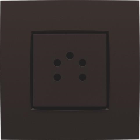 Afwerkingsset voor 5 - polige telefooncontactdoos dark Brown