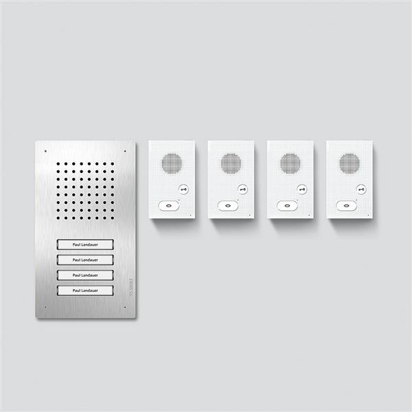 Kit audio Siedle Classic Acier inoxydable / Blanc