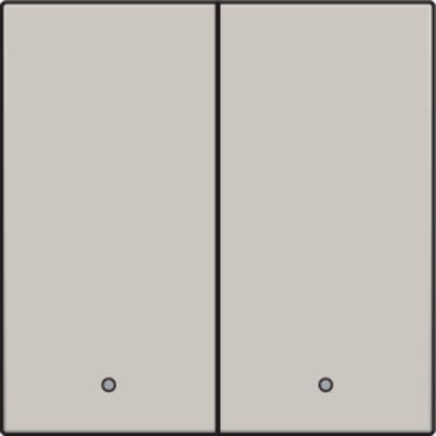 Set de finition avec lentille pour interrupteur électronique double ou bouton - poussoir Light Grey