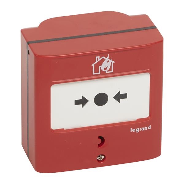 Mcp for fire detection / alarm system - conventional - 2 NO / NC - 5A - 24V= - Ral 3000