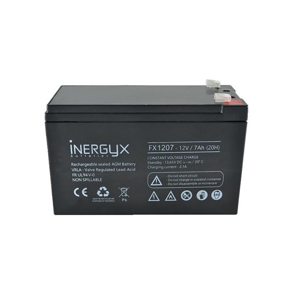 Verzegelde herlaadbare loodzuurbatterij - 12Vdc / 7Ah 1.7A  151 x 100 x 65mm  2.5kg