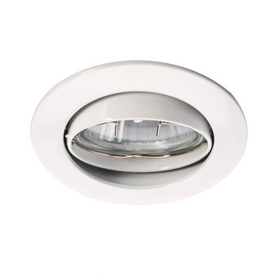 Spot encastré orientable 50W Blanc Gu10 diam. encastré 72mm / diamètre extérieur 83mm