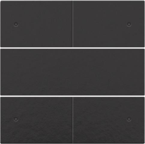 Afwerkingsset voor 4 - voudige potentiaalvrije drukknop 24V met Leds Bakelite Black