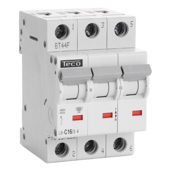 Disjoncteur 3 pôles 16A 4,5kA courbe C