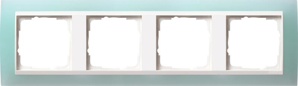 Cover frame 4 gang intermediate frame pure White Gira Event opaque Mint