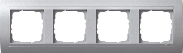 Afdekraam 4 voudig voor kleur Aluminium Gira Event kleur Aluminium