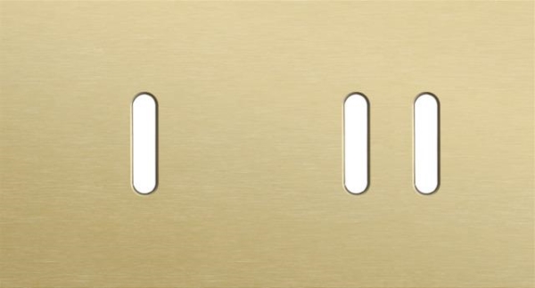 Tweevoudige afdekplaat, horizontaal 71mm centerafstand, voor een enkelvoudige en een tweevoudige sch