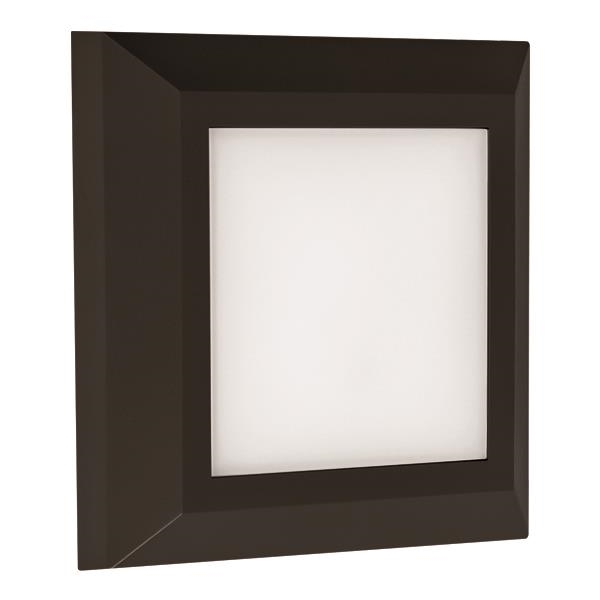 Applique murale 3W Noir IP65 carré 3000K