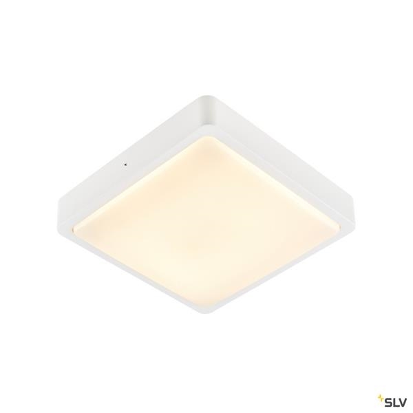 Ainos square avec détecteur , applique ou plafonnier apparent Led outdoor, Blanc, commutateur CCT 30