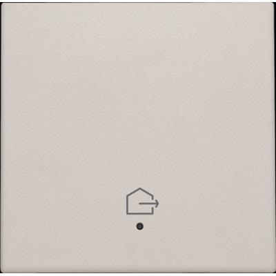 Afwerkingsset met lens voor geconnecteerde enkelvoudige schakelaar met symbool woning verlaten,