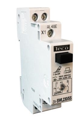 Switch with lamp 230Vac 16A 1 NO