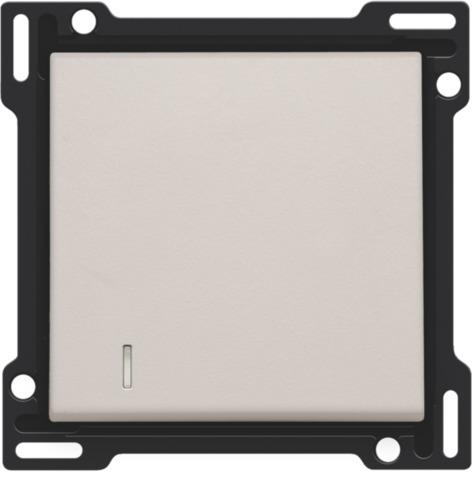 Afwerkingsset met lens voor enkelvoudige schakelaar of drukknop Light Grey