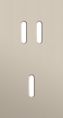 Plaque de recouvrement double, verticale 71mm d'entraxe, pour une fonction de commutation double et