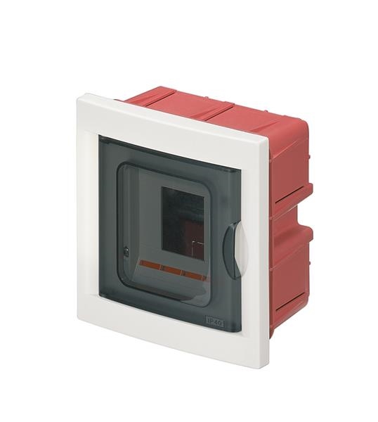 Inbouw kast Wit 4 modules met gefumeerde deur IP40 154 x 160 x 80 b x h x dmm