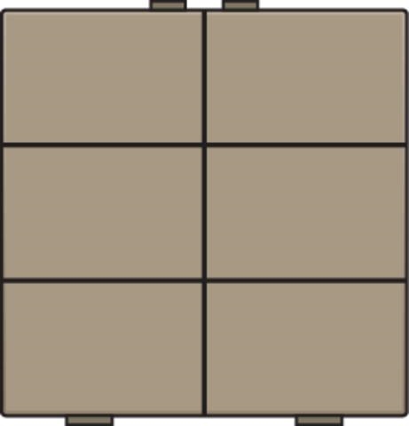 Bouton - poussoir sextuple pour Niko Home control Bronze