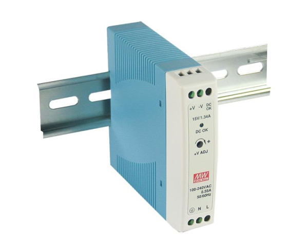 Ac - Dc Industrial Din rail power supply 20W - 24Vdc