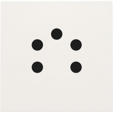 Afwerkingsset voor telefooncontactdoos 45 x 45mm Wit