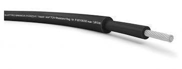 Solar cable H1Z2Z2K of 1 x 4mm² Black tuv CCA s1d2a1 Lsoh on a drum of 500m