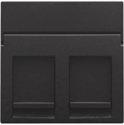 Enjoliveur data 2 x RJ Bakelite Black