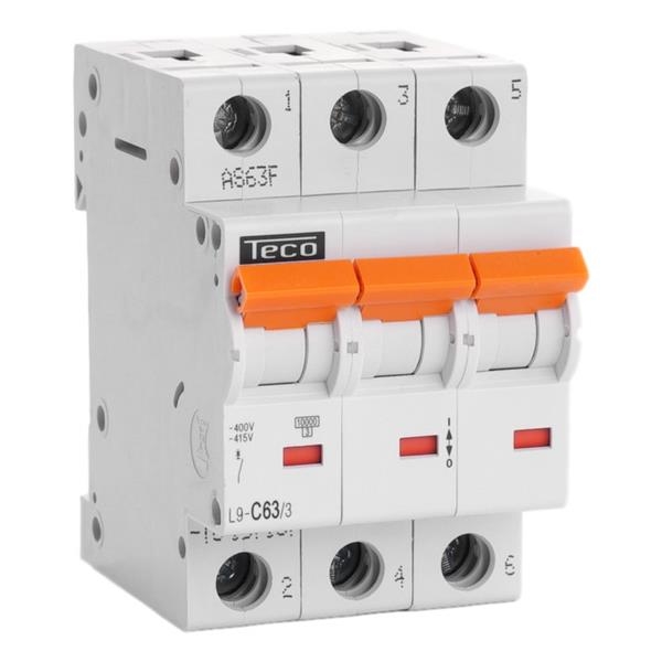Disjoncteur 3 pôles 63A 10kA courbe C