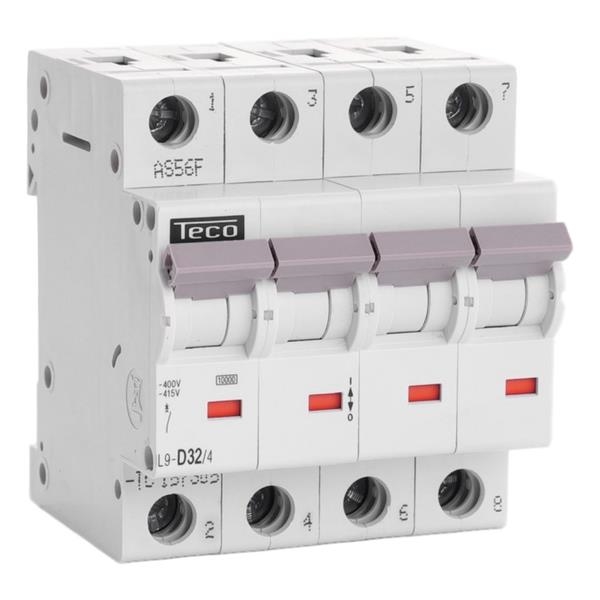 Automaat 4 polig 32A 10kA curve D