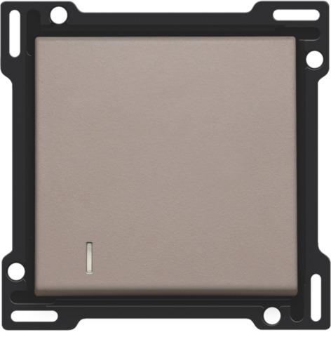 Set de finition avec voyant pour interrupteur ou bouton - poussoir simple Greige