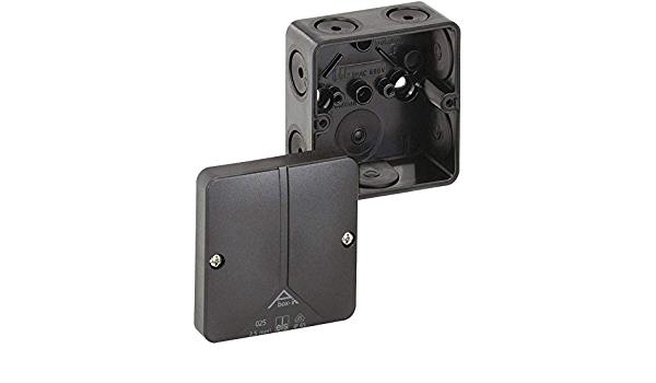 Aftakdoos 80 x 80 x 52mm met membranen M20 Zwart zonder klemmen Lsoh