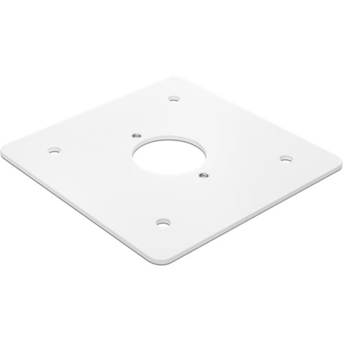 Powder - coated baseplate for splashproof garden posts, White