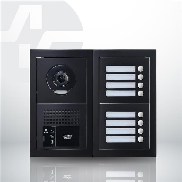 Pack de vidéophonie pour 8 appartements, Noir