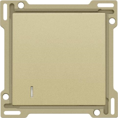 Hotel card switch, base, screw terminals and finishing set Alu Gold coated